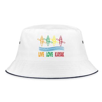 Live Love Kayak Kayak Kayak Kayak Canoë Kayak - Bob - blanc/marine - Devant