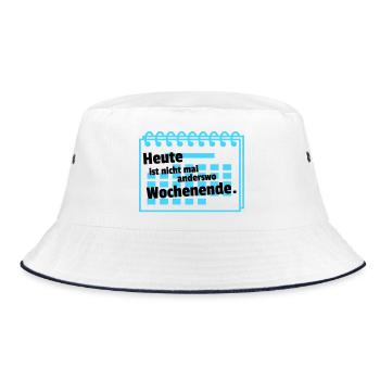 Nowhere weekend - Bucket Hat - white/navy - Front