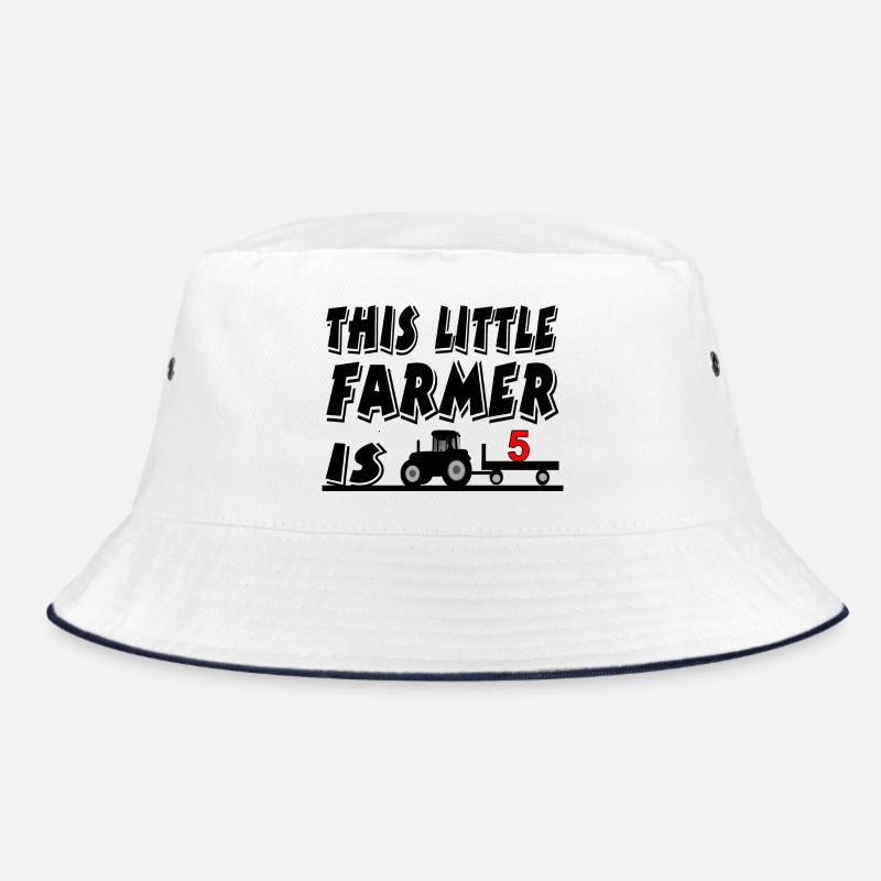 Geburtstag - Bucket Hat - Weiß/Navy