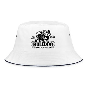 Bulldog Bully Chien Chien Pet vieil anglais - Bob - blanc/marine - Devant
