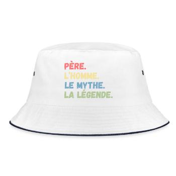 Father Man The Myth La Le'gende Father's Day - Bob - blanc/marine - Devant