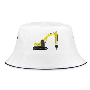 Hydraulic jackhammer - Bucket Hat - white/navy - Front