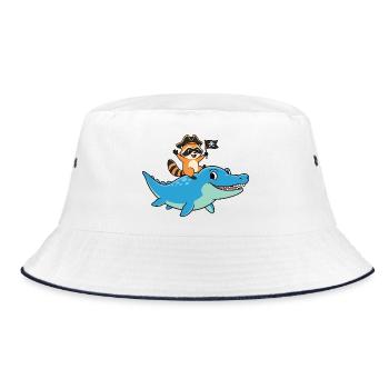 Juste un garçon qui aime le raton laveur Mosasaurus - Bob - blanc/marine - Devant