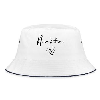 nichte - Bucket Hat - Weiß/Navy - Vorne