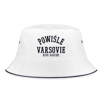 Powisle Warszawa Warsaw - Bucket Hat - white/navy - Front