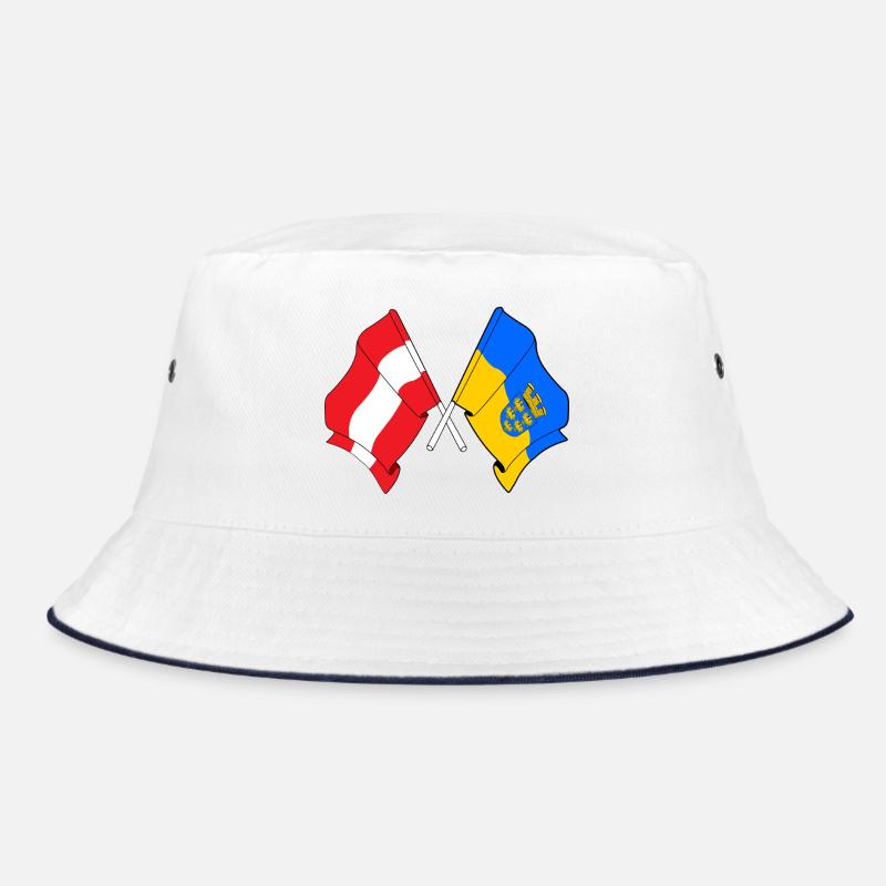Austria & Lower Austria Crossed Flags Bucket Hat