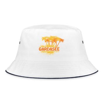 Party Gardasee - Bucket Hat - Weiß/Navy - Vorne