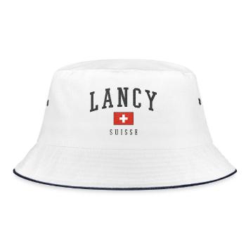 Lancy Suisse Typographie Drapeau - Bob - blanc/marine - Devant