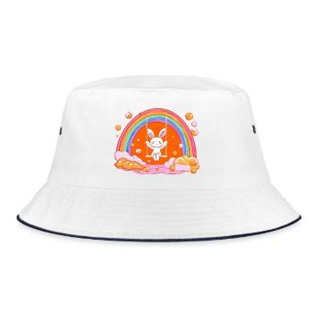 Cuddly Bunny Rainbow Swing - Bucket Hat - white/navy - Front