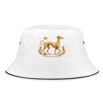 Libérez le Galgo - Broderie n°01 - Bob - blanc/marine - Devant