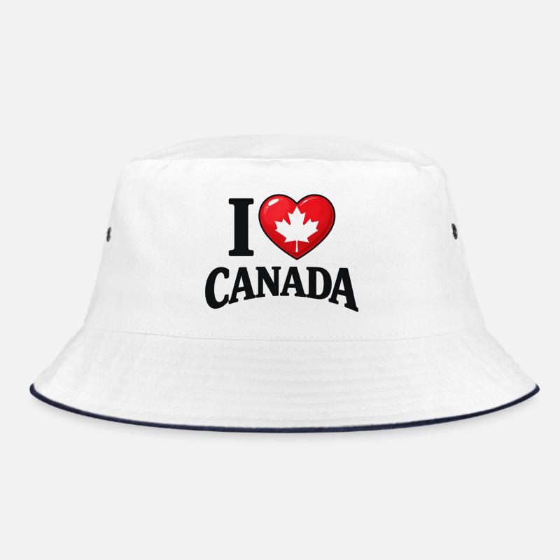 I Love Canada – Message avec feuille d'érable - Bob - blanc/marine