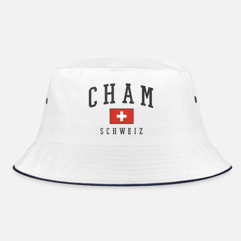 Cham Schweiz Flaggenstil Bucket Hat