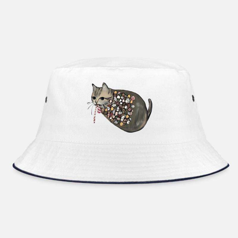 Candy Pattern Candy Cat Bucket Hat