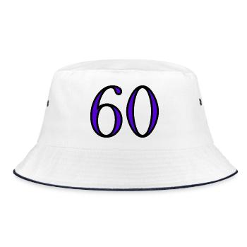 60. 60 ANS. 60e ANNIVERSAIRE. ANNIVERSAIRE 60 ANS. - Bob - blanc/marine - Devant