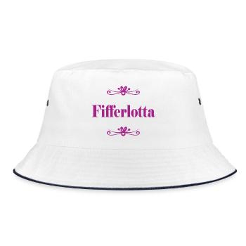 Fifferlotta Ornament - Bucket Hat - white/navy - Front