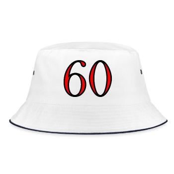 60. 60 ANS. 60e ANNIVERSAIRE. ANNIVERSAIRE 60 ANS. - Bob - blanc/marine - Devant