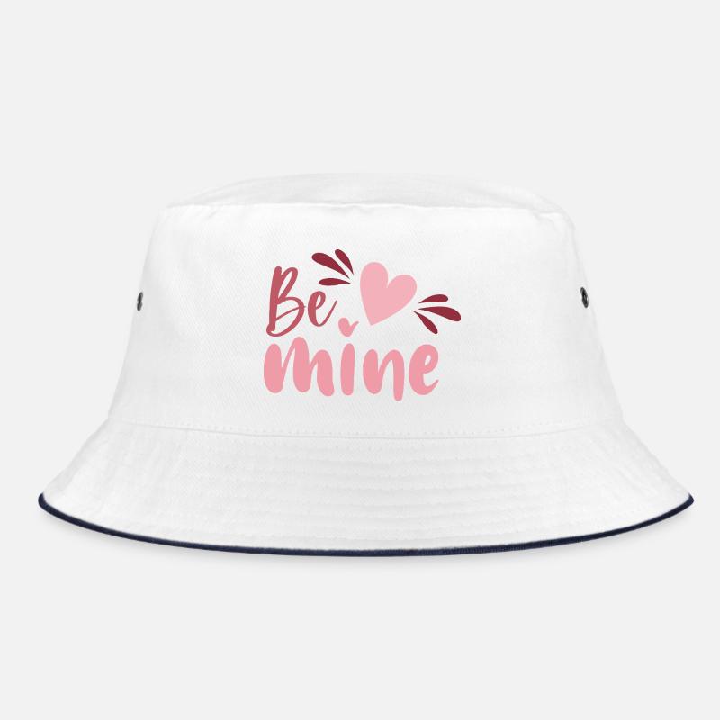 Be Mine Heart Script Bucket Hat