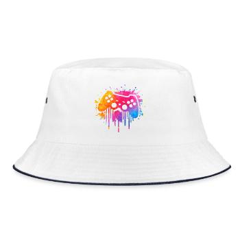 Gaming - Bucket Hat - white/navy - Front