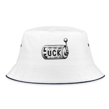 Fuck Luck – Conception de jeux de mots - Bob - blanc/marine - Devant