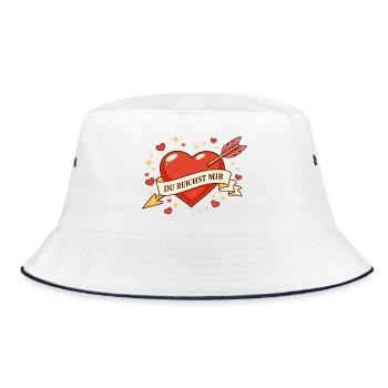 Love without frills: You give me - Bucket Hat - white/navy - Front