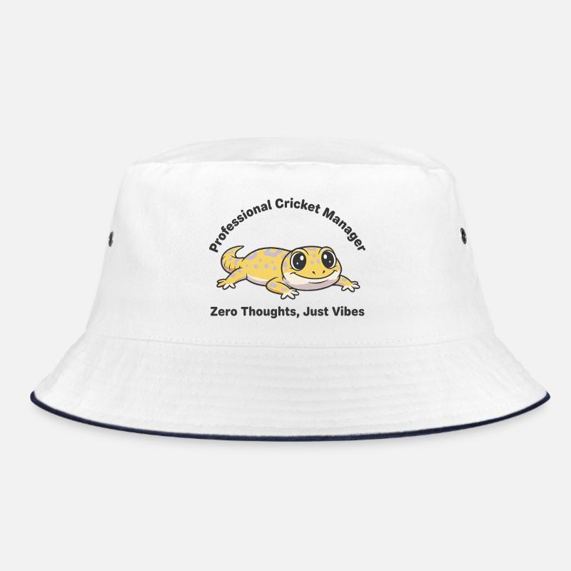Zero Thoughts Just Vibes Gecko Bucket Hat