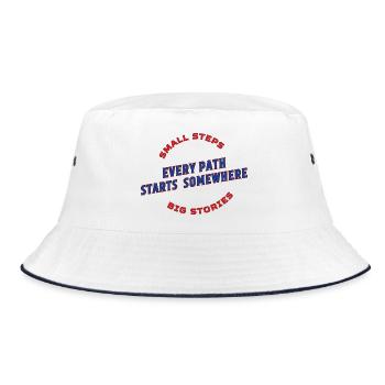 Every Path Starts Somewhere - Bucket Hat - white/navy - Front