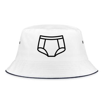 Boxer shorts - Bucket Hat - white/navy - Front