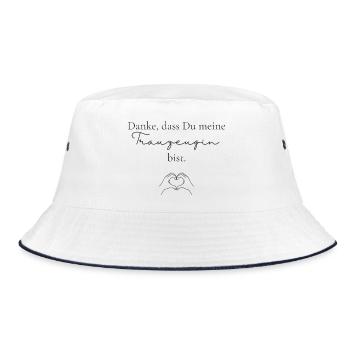 Thank you maid of honor - Bucket Hat - white/navy - Front
