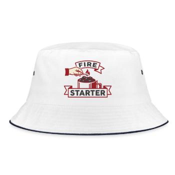 Fire Igniter: Ember Master - Bucket Hat - white/navy - Front