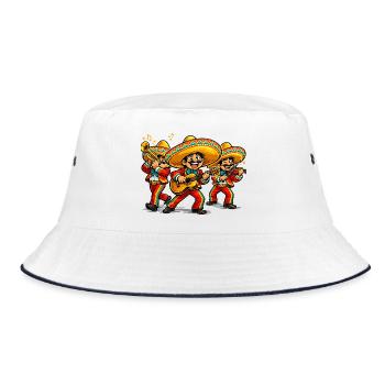 Mariachi Fiesta Gang of Three - Bucket Hat - white/navy - Front