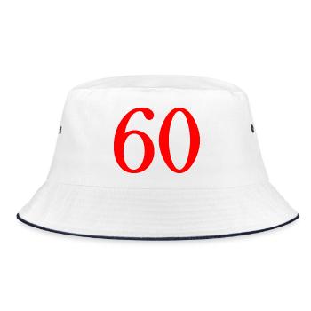 60. 60 ANS. 60e ANNIVERSAIRE. ANNIVERSAIRE 60 ANS. - Bob - blanc/marine - Devant