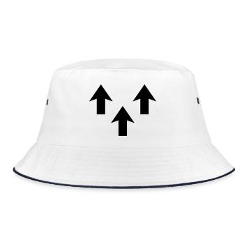 Arrows - Bucket Hat - white/navy - Front
