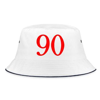 90. 90 ANS. 90e ANNIVERSAIRE. ANNIVERSAIRE 90 ANS. - Bob - blanc/marine - Devant