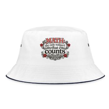 Math Counts : T-shirt de citation orné - Bob - blanc/marine - Devant