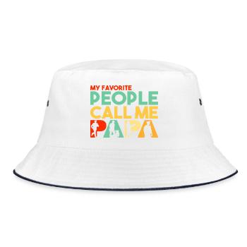 Design der Definition des Patrouillenoffiziers - Bucket Hat - Weiß/Navy - Vorne