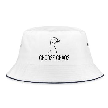 Choisissez l’art en ligne du Canard du Chaos - Bob - blanc/marine - Devant