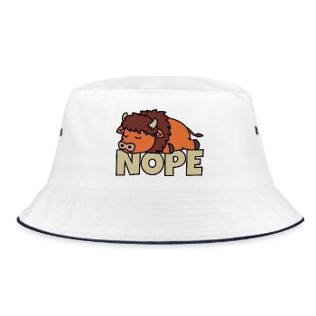 Non, pas aujourd’hui, bison paresseux - Bob - blanc/marine - Devant