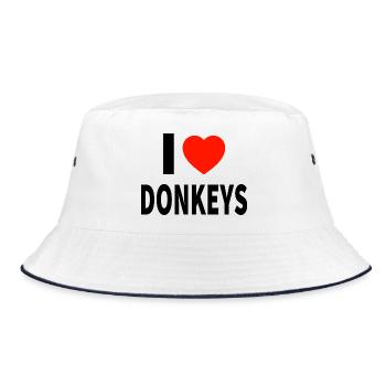 donkey - Bucket Hat - white/navy - Front