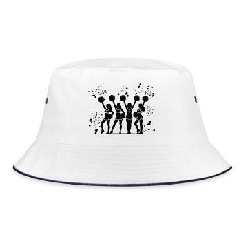 Cheerleader Cheer Mom Cheerleading - Bucket Hat - Weiß/Navy - Vorne