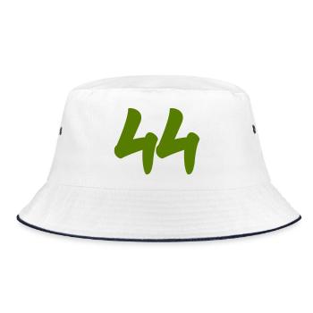 44- - Bucket Hat - Weiß/Navy - Vorne