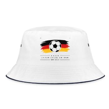 German Flag Football Art - Bucket Hat - white/navy - Front