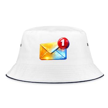 First Badge Email - Bucket Hat - white/navy - Front