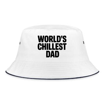 World's Chillest Dad - Bucket Hat - white/navy - Front