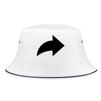 Pfeil, share - Bucket Hat - white/navy - Front
