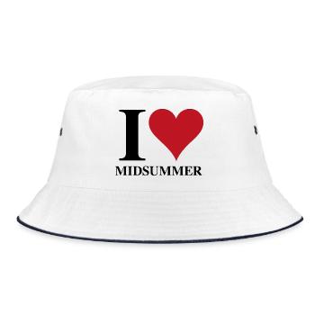 I ♥ Midsummer - Bucket Hat - white/navy - Front
