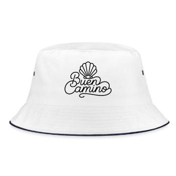 Buen Camino – Santiago de Compostela - Bucket Hat - white/navy - Front