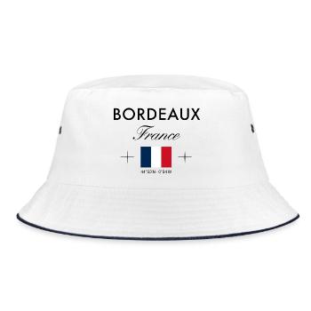 Bordeaux, France, coordonnées, voyage, souvenir - Bob - blanc/marine - Devant