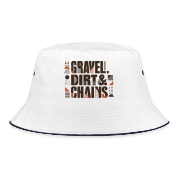 Gravel Dirt Chains - Bucket Hat - white/navy - Front