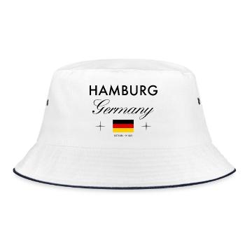 Hambourg, Allemagne, coordonne le souvenir de voyage - Bob - blanc/marine - Devant