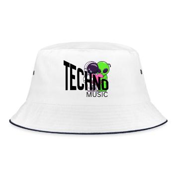 Alien Hug Duo Neon Glow - Bucket Hat - white/navy - Front